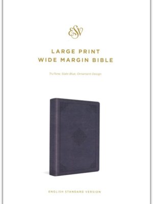 ESV, Wide Margin Bible, Imitation Leather, Slate Blue, Large Print