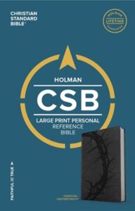 CSB, Personal Size Reference Bible, Leather Touch, Charcoal, Large Print