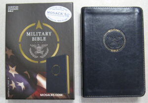 CSB, Navy Military Bible, Leather Touch, Navy Blue