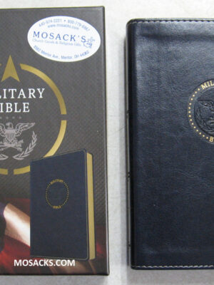 CSB, Navy Military Bible, Leather Touch, Navy Blue