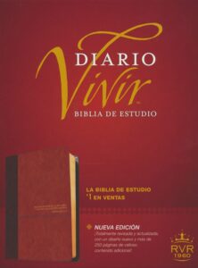 RVR60, Biblia de estudio del diario vivir, letra grande, Leatherlike, Blk/Onyx, Index