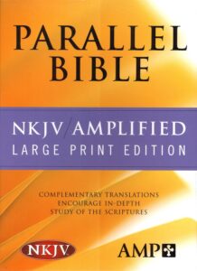 NKJ, Parallel, Amplified Bible, Leather Bonded, Black