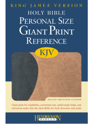 KJV, Personal Size Giant Print Reference Bible, Black on Tan, Flexisoft