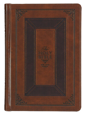 KJV, Study Bible, Imitation Leather, Toffee and Burgundy