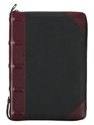 KJV, Study Bible, Faux Leather, Burgundy and Black, Indexed, Zippered