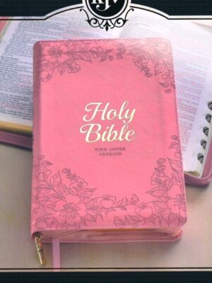 KJV, Holy Bible Zippered, Imi Lea, Pink, Red Letter, Index