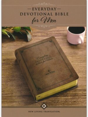 NLT, Everyday Devotional Bible for Men, Vegan Leather, Tan Debossed
