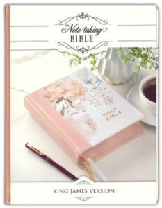 KJV, Note Taking Holy Bible, Hardcover, Rosy Coral Floral