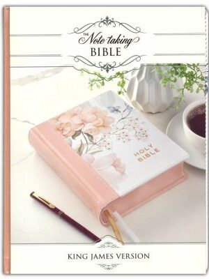 KJV, Note Taking Holy Bible, Hardcover, Rosy Coral Floral