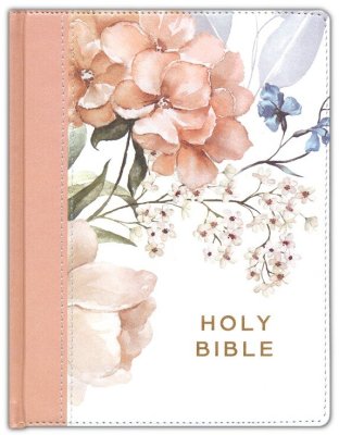 KJV, Note Taking Holy Bible, Hardcover, Rosy Coral Floral - Image 2