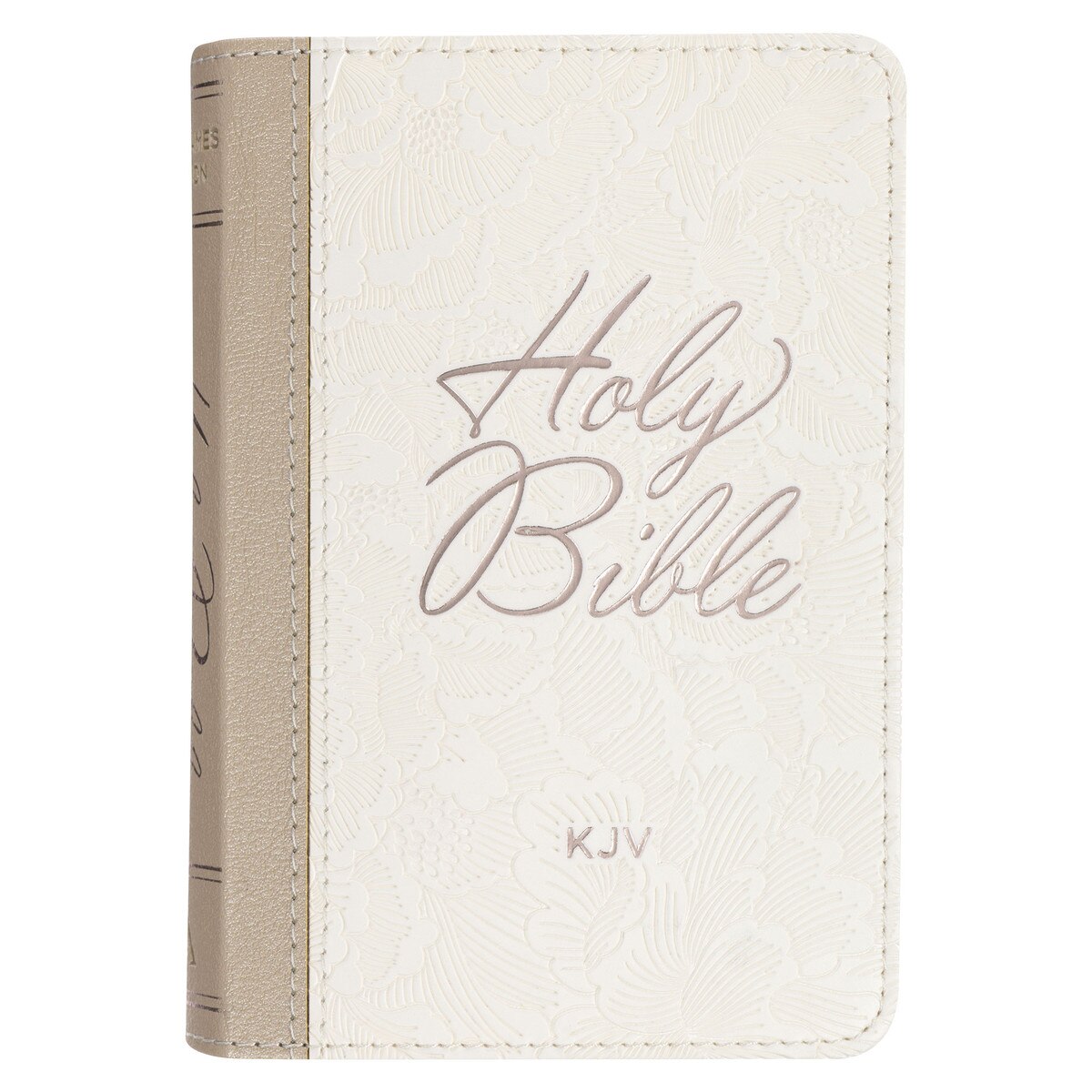 KJV, Pocket Bible, Imitation Leather, Pearlized White and Taupe