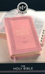 KJV, Holy Bible, Imitation Leather, Sunrise Pink, Red Letter, Giant Print