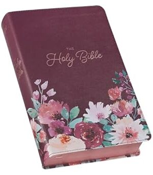 KJV, Holy Bible, Imitation Leather, Purple Floral, Giant Print