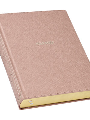 KJV, Note Taking Holy Bible, Faux Leather, Hardcover, Pink, Large Print