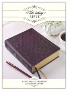 KJV, Note Taking Bible, Imitation Leather, Burgundy, Large Print