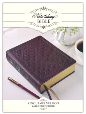 KJV, Note Taking Bible, Imitation Leather, Burgundy, Large Print