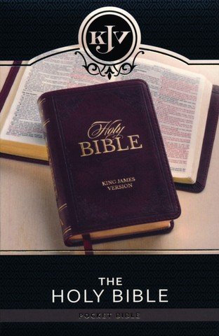 KJV, Mini Pocket Bible, Imitation Leather, Burgundy, Red Letter