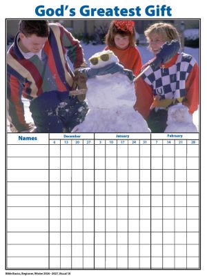 Sunday School, Bible Basics, Beginner Visuals, Winter 2026-27