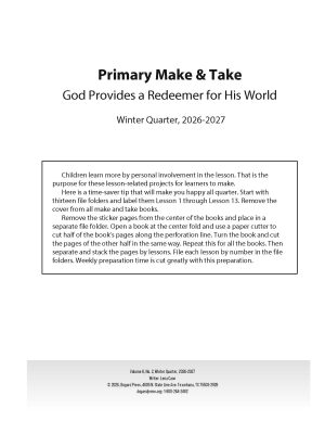 Sunday School, Bible Basics, Primary Make & Take, Winter 2026-27