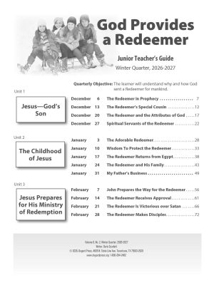 Sunday School, Bible Basics, Junior Teacher’s Guide, Winter 2026-27