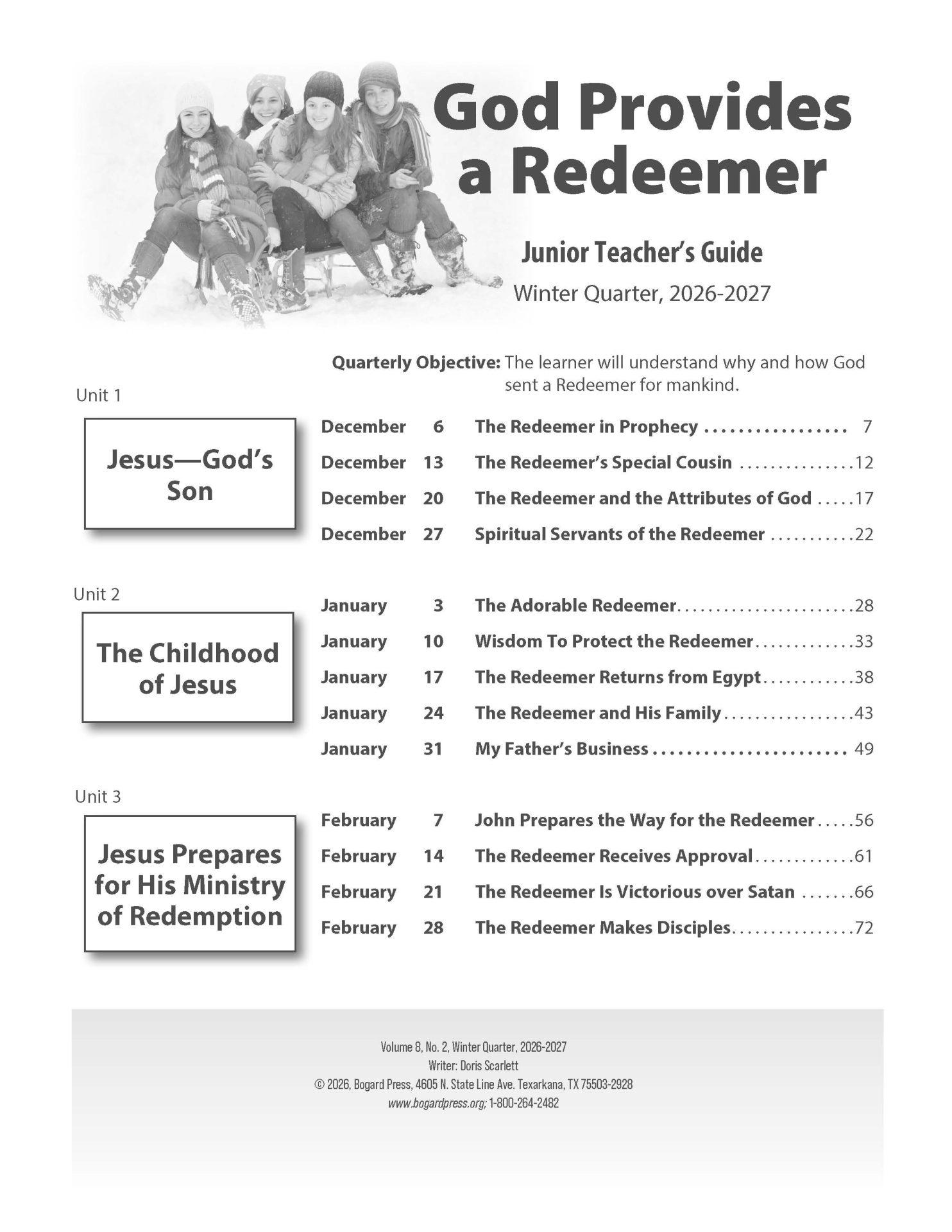 Sunday School, Bible Basics, Junior Teacher's Guide, Winter 2026-27 - Image 2