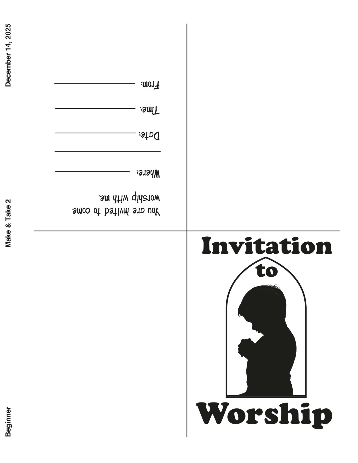 Sunday School BIBLE BASICS BEGINNER MAKE & TAKE, Winter 2025-2026 - Image 2