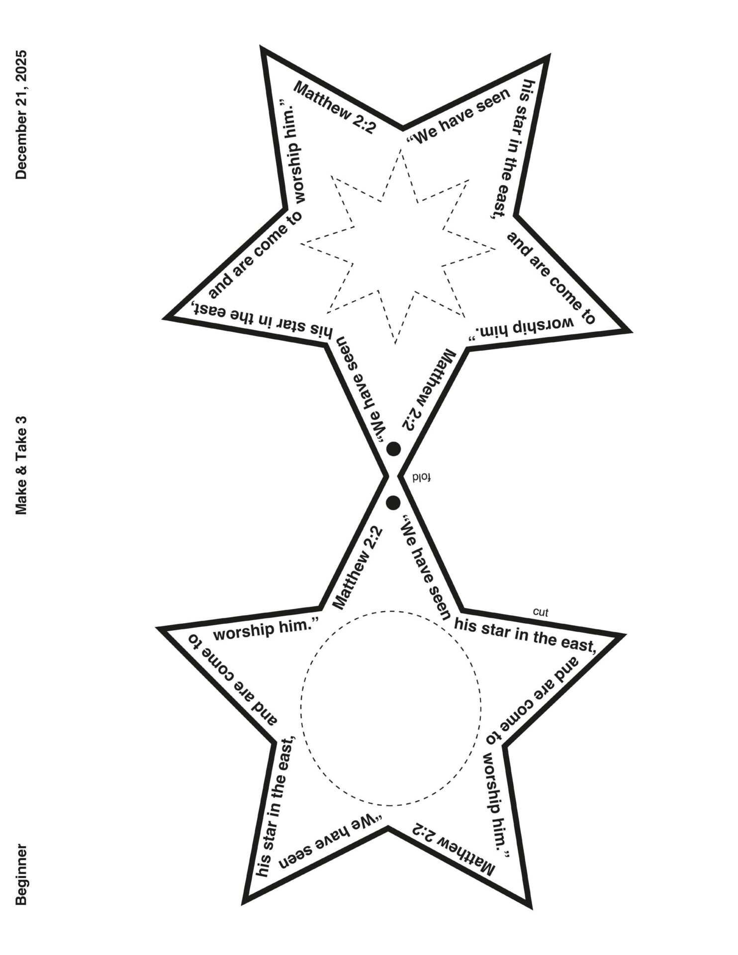 Sunday School BIBLE BASICS BEGINNER MAKE & TAKE, Winter 2025-2026 - Image 3