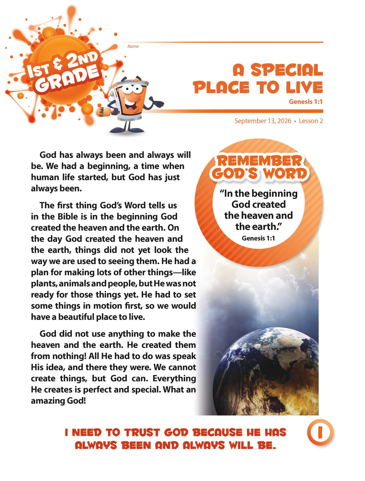Sunday School, SPLAT, 1st & 2nd Grade Student Leaflets, Fall 2026 - Image 4