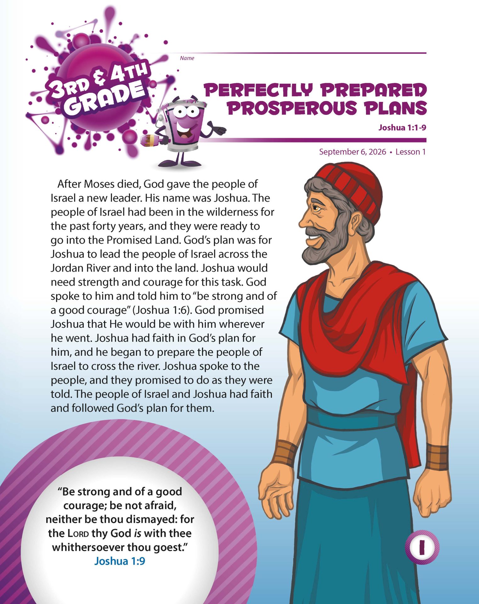Sunday School, SPLAT, 3rd & 4th Grade Students Leaflets, Fall 2026 - Image 2