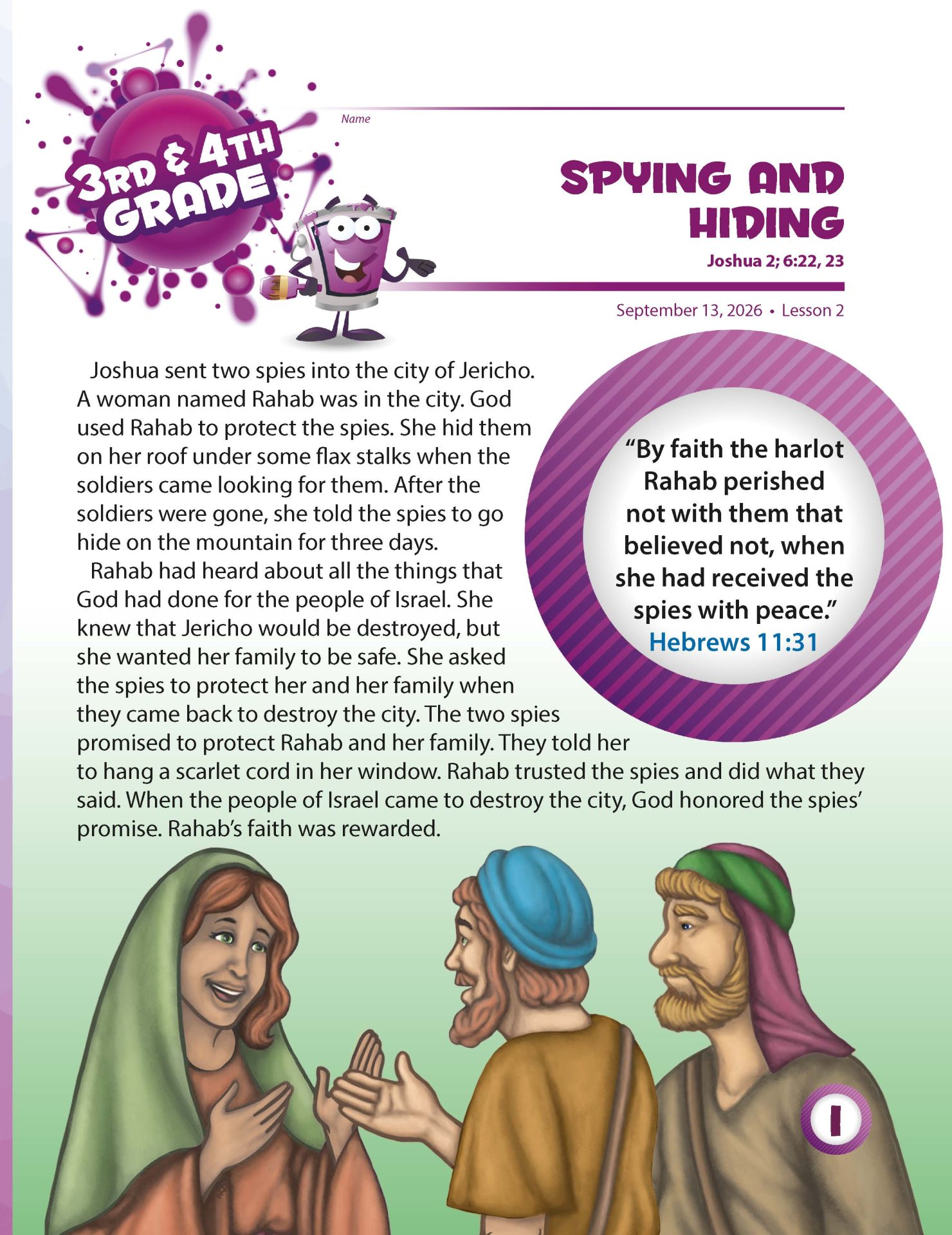 Sunday School, SPLAT, 3rd & 4th Grade Students Leaflets, Fall 2026 - Image 4