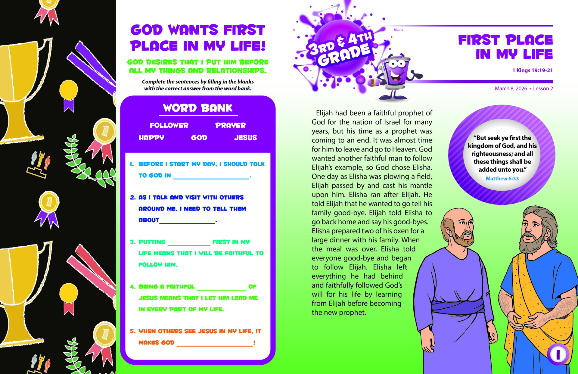 Sunday School SPLAT 3rd & 4th GRADE STUDENT LEAFLETS, Spring 2026 - Image 3