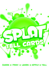 Sunday School, SPLAT, Pre-K/Kindergarten Tell Cards, Winter 2026-27