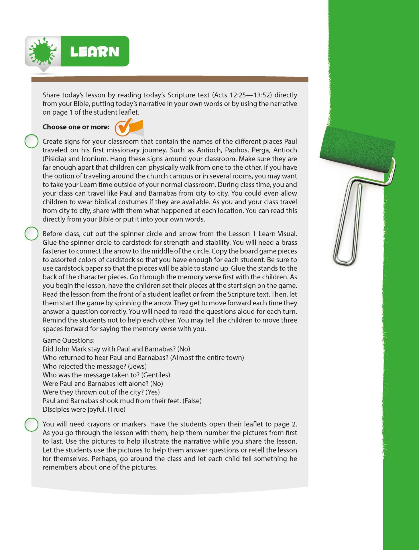 Sunday School SPLAT Pre-K/Kindergarten Teacher Leaflets, Summer 2026 - Image 2