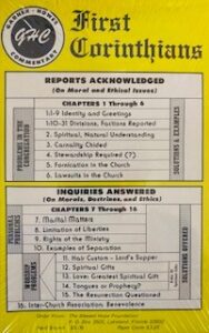 Baptist Commentary CORINTHIANS 1 by Garner-Howes