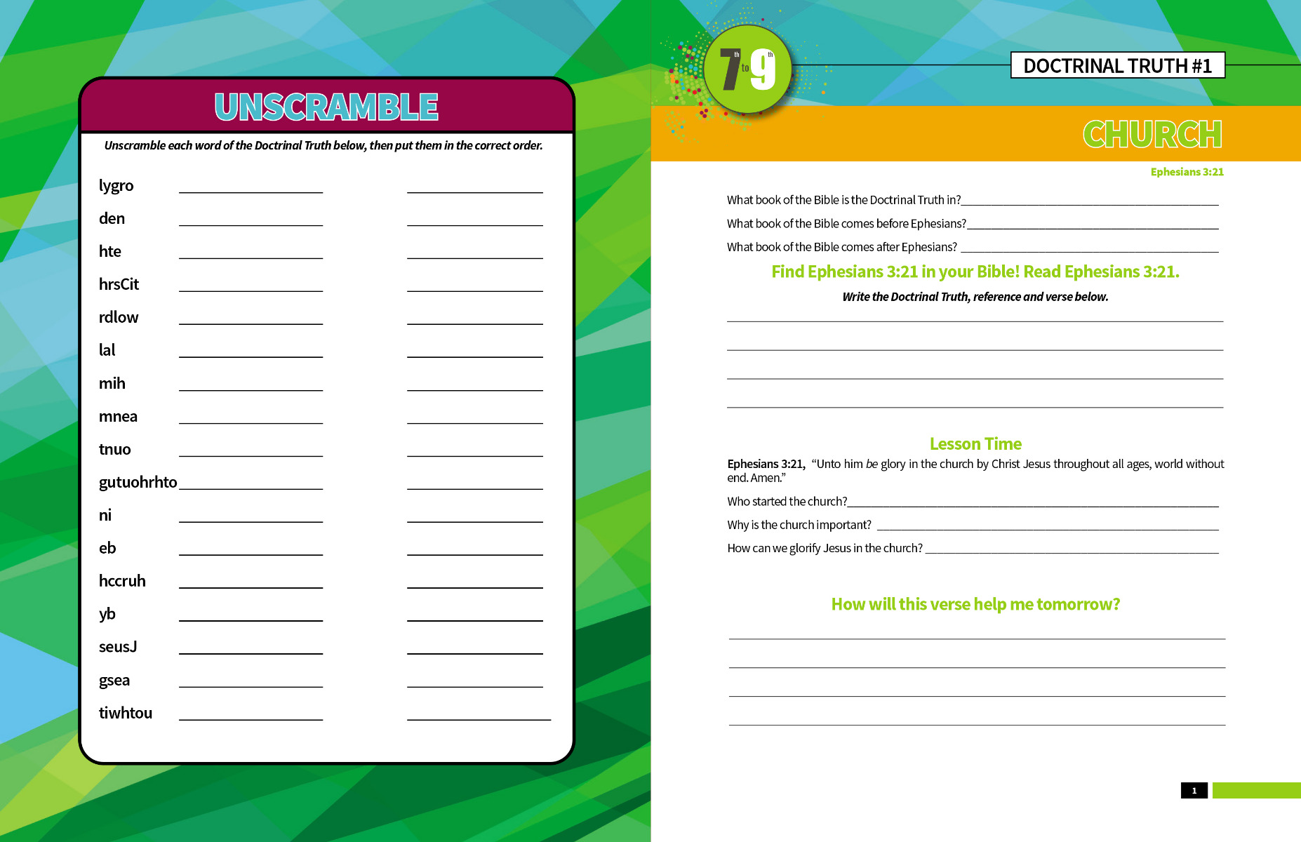 BIBLE CHALLENGE 7thβ9th GRADE STUDENT ACTIVITY BOOK, Series II - Image 2