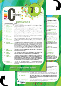 BIBLE CHALLENGE 7th—9th GRADE CHALLENGE CARDS, Series II