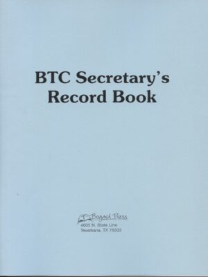 BTC SECRETARY'S RECORD BOOK