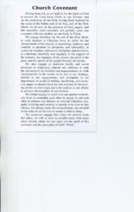 CHURCH COVENANT CARDS (3" X 5")