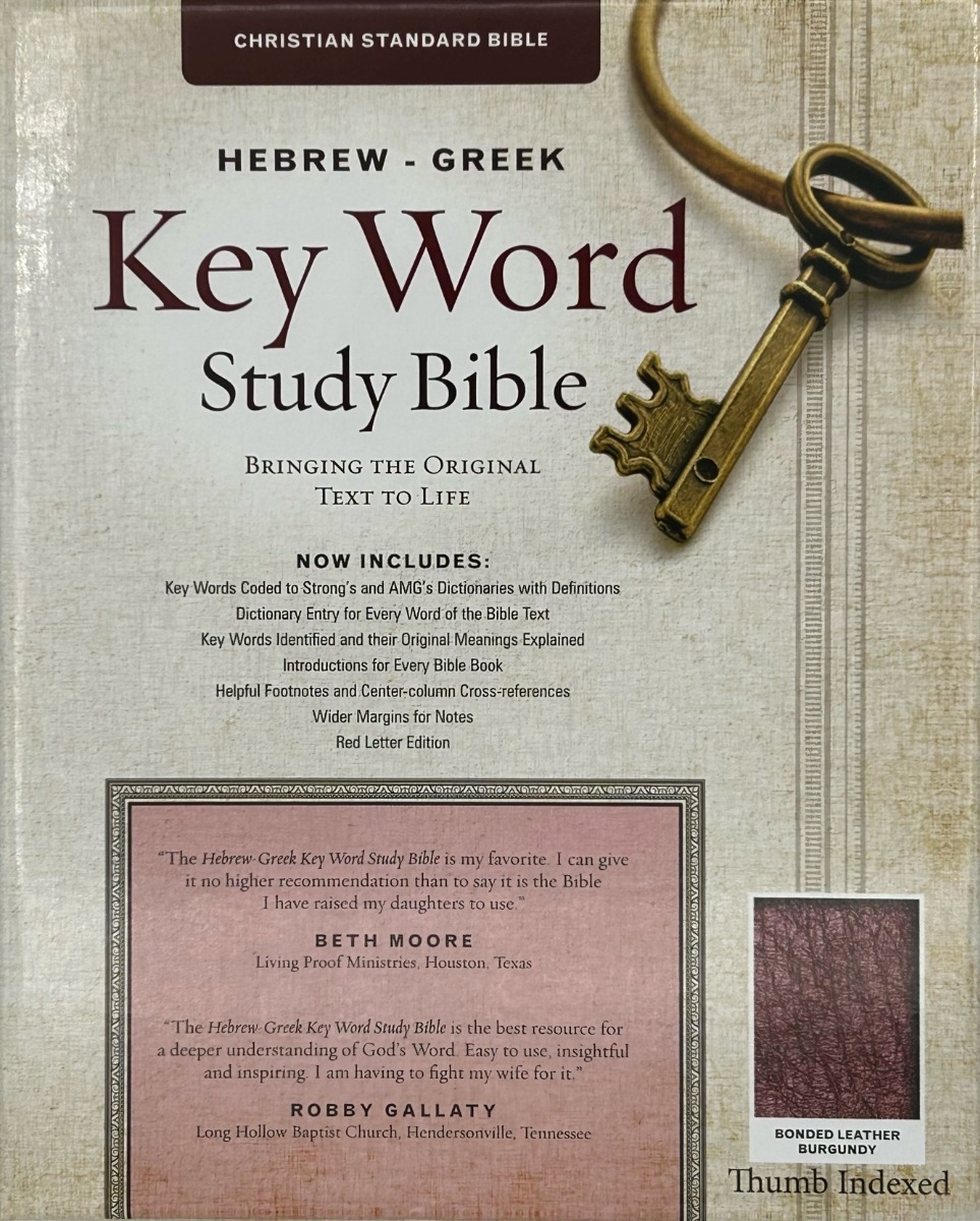 CSB, Hebrew-Greek Key Word Study Bible, Burgundy Bonded Leather (Indexed)