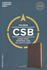 CSB, Giant Print Reference Bible, Brown LeatherTouch