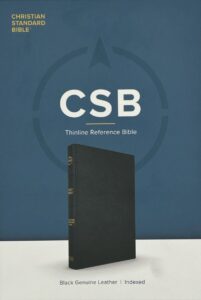 CSB, Thinline Reference Bible, Black Genuine Leather (Indexed)