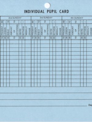 BTC INDIVIDUAL PUPIL CARD
