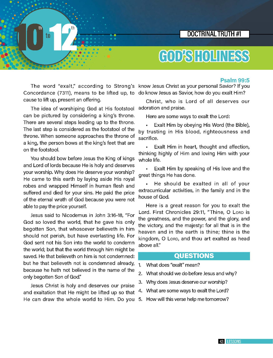 Bible Challenge, 10th-12th Grade Teacher Book, Series I - Image 2