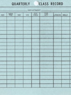 BTC QUARTERLY REPORT CARD (pkg of 50)