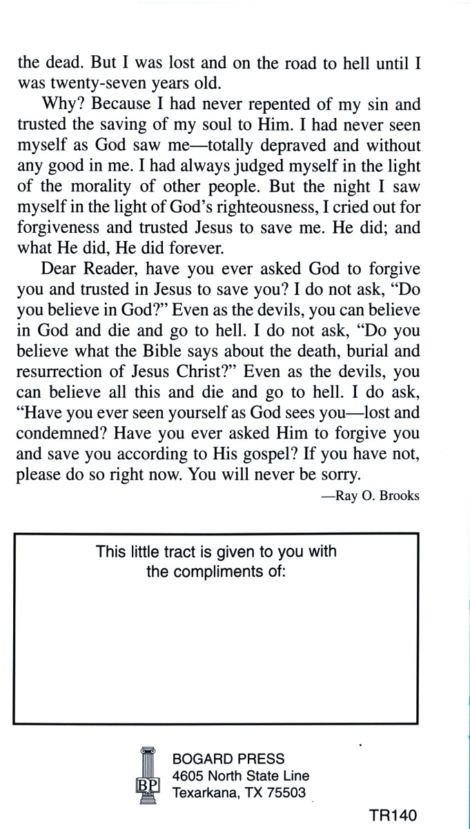 WHAT DOES IT MEAN TO BELIEVE ON THE LORD JESUS CHRIST? Tract - Image 3