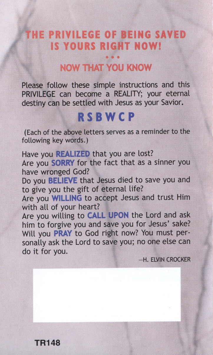 THE PRIVILEGE OF BEING SAVED IS YOURS FOR THE ASKING. Tract - Image 3