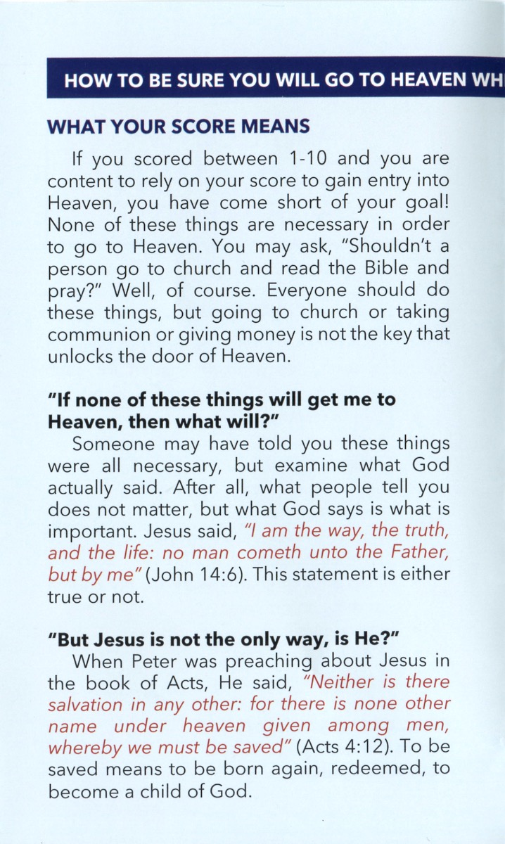 AM I GOING TO HEAVEN WHEN I DIE? Tract - Image 2