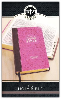 KJV, Holy Bible, Imitation Leather, Brown and Pink Berry, Indexed, Giant Print
