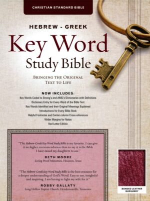CSB, Hebrew-Greek Key Word Study Bible, Bonded Leather, Burgundy