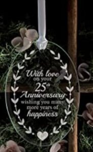 TWENTY FIFTH ANNIVERSARY OVAL ORNAMENT